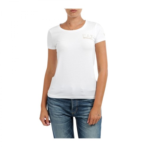 Emporio Armani EA7, T-shirt Biały, female, 320.00PLN