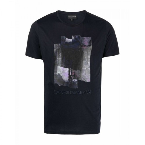 Emporio Armani, T-shirt Niebieski, male, 447.00PLN