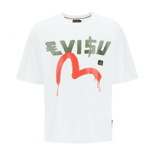 Evisu, Graffiti logo t-shirt Biały, male, 339.00PLN
