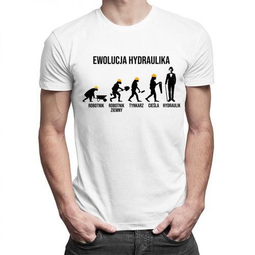 Ewolucja hydraulika - męska koszulka z nadrukiem 69.00PLN