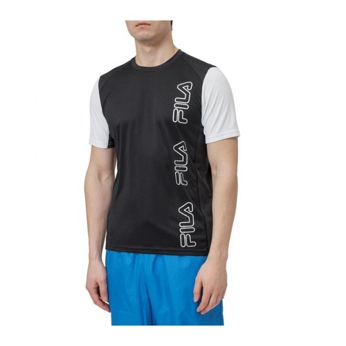 Fila, T-shirt with Print Czarny, male, 144.00PLN