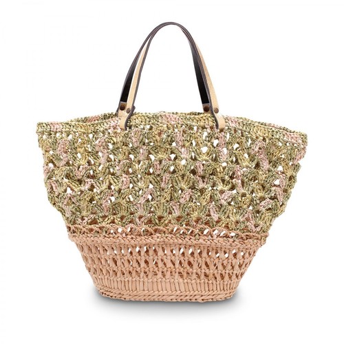 Gabriela Vlad, Basket Rafia Crochet Shopping Bag Zielony, female, 745.00PLN