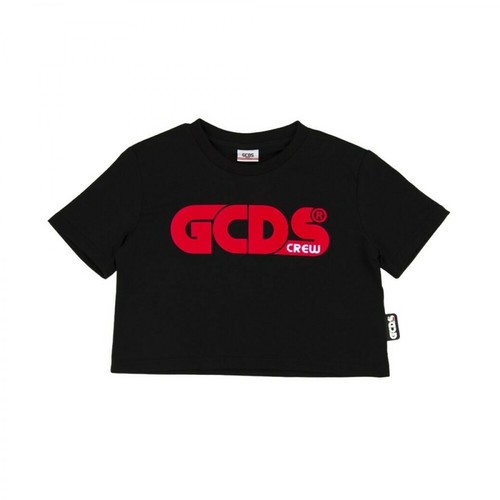 Gcds, Cropped Jersey T-Shirt Czarny, female, 308.00PLN