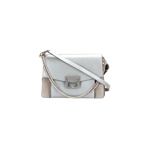 Givenchy Pre-owned, Leather Gv3 Crossbody Bag Niebieski, female, 7597.00PLN