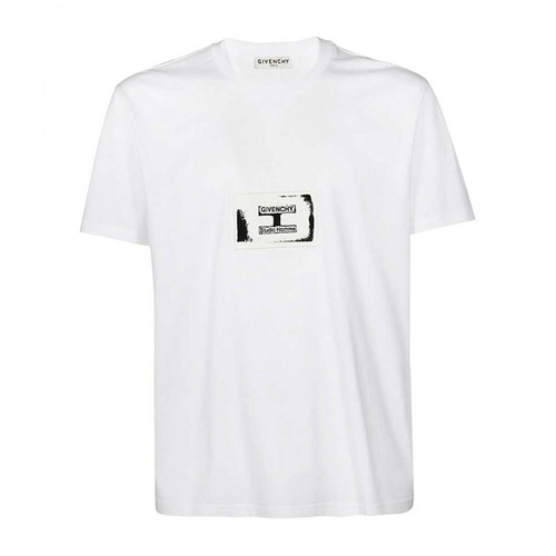 Givenchy, T-shirt à logo patché Biały, male, 1528.00PLN