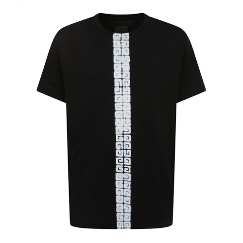 Givenchy, T-shirt With Tag Effect 4G Webbing Czarny, male, 2547.00PLN