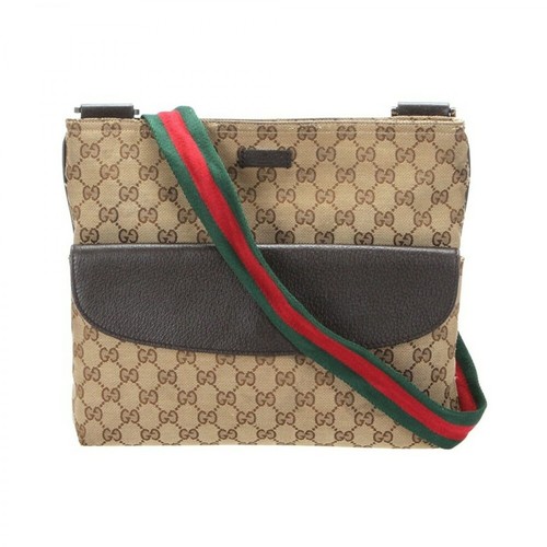 Gucci Vintage, Pre-owned Shoulder Bag 256100 Beżowy, male, 3033.00PLN