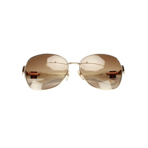 Gucci Vintage, Pre-owned Web Round Tinted Sunglasses Brązowy, female, 2107.00PLN