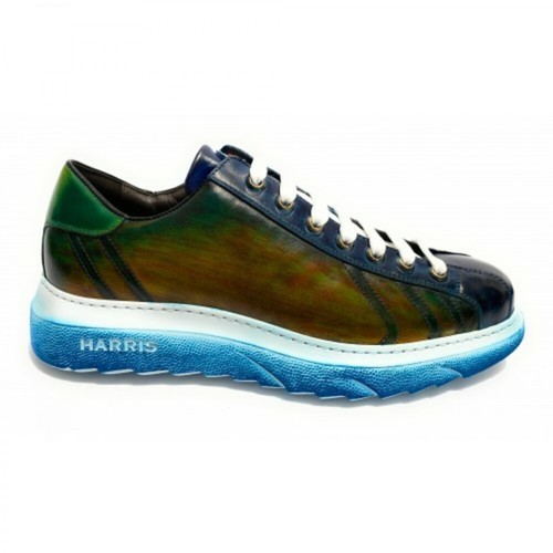 Harris Shoes, Scarpe sneakers pelle U17Ha143 Niebieski, male, 1692.00PLN