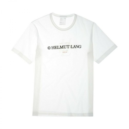 Helmut Lang, Layer Logo T-Shirt Biały, female, 529.00PLN