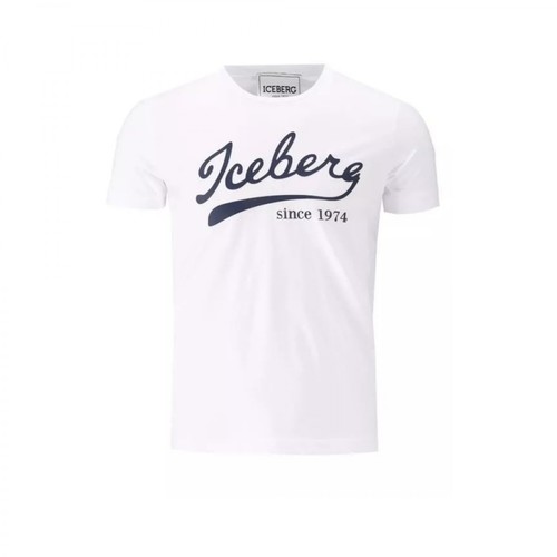 Iceberg, T-shirt Baseball Logo Biały, male, 547.00PLN