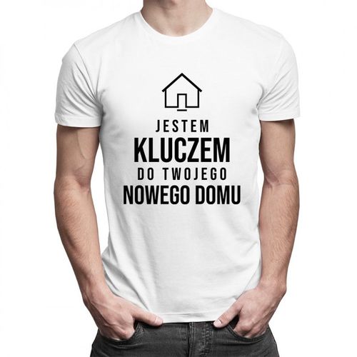 Jestem kluczem do Twojego nowego domu - męska koszulka z nadrukiem 69.00PLN