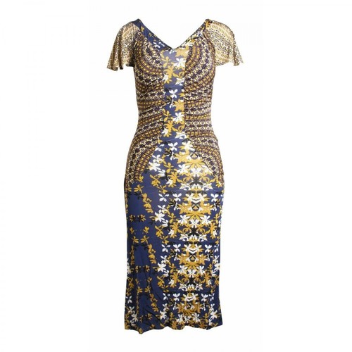 Just Cavalli Pre-owned, Używana sukienka w kwiaty Niebieski, female, 1099.00PLN