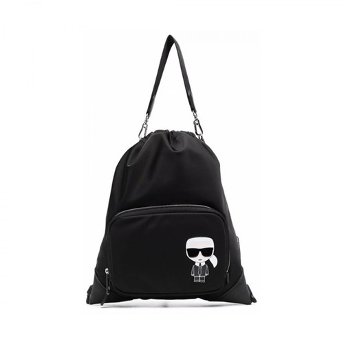 Karl Lagerfeld, K / Ikonik drawstring backpack Czarny, female, 662.00PLN