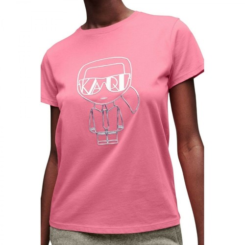 Karl Lagerfeld, T-shirt Różowy, female, 502.00PLN
