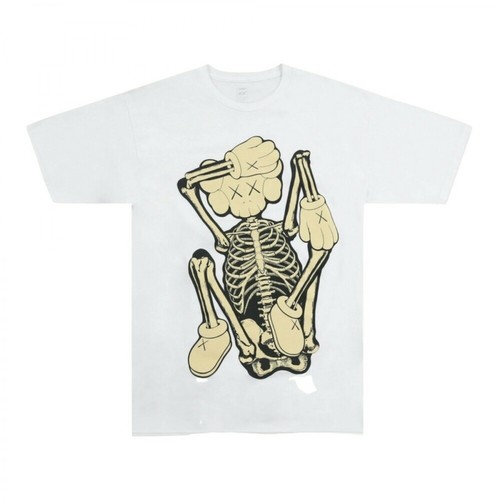 Kaws, Skeleton NEW Fiction T-shirt Bone Biały, male, 941.00PLN