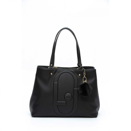 Liu Jo, Shopping Bag Ecosostenibile Czarny, female, 616.35PLN