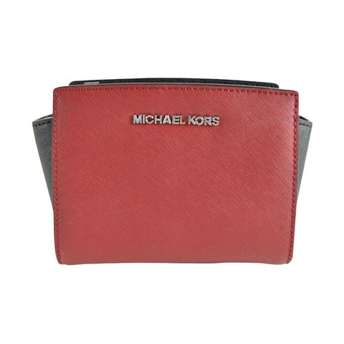 Michael Kors, Selma Mini Leather Messenger Bag Czerwony, female, 847.00PLN
