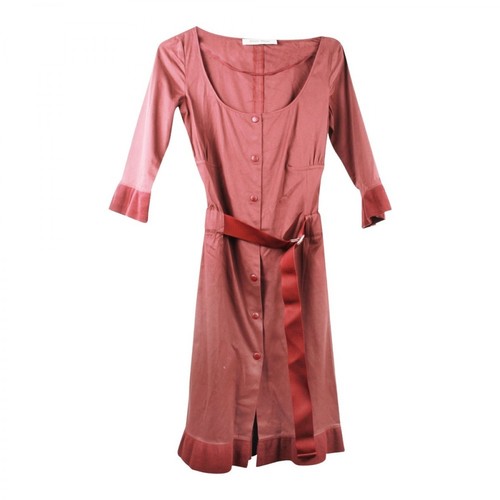 Miu Miu Pre-owned, Sukienka z guzikami na całej długości Czerwony, female, 1305.00PLN