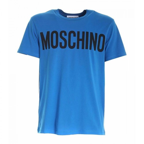 Moschino, classic t-shirt Niebieski, male, 493.00PLN