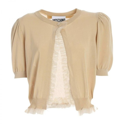 Moschino, Rouches Cardigan Beżowy, female, 1626.00PLN