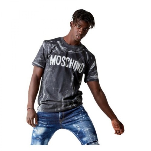 Moschino, T-Shirt CON Stampa Czarny, male, 1078.00PLN