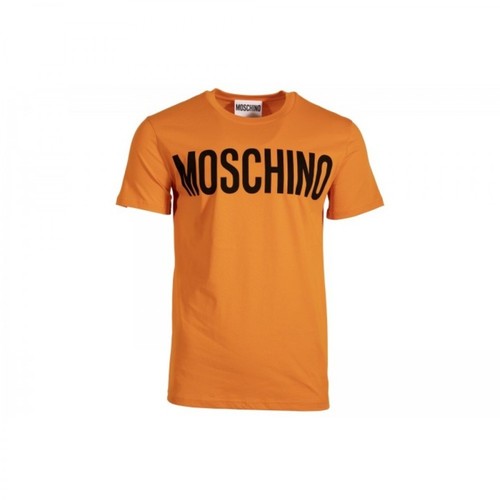 Moschino, T-Shirt Logo Pomarańczowy, male, 626.00PLN