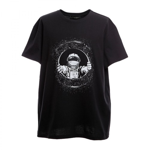 Mr&Mrs Italy, Space-Inspired Oversize T-Shirt Czarny, male, 684.00PLN