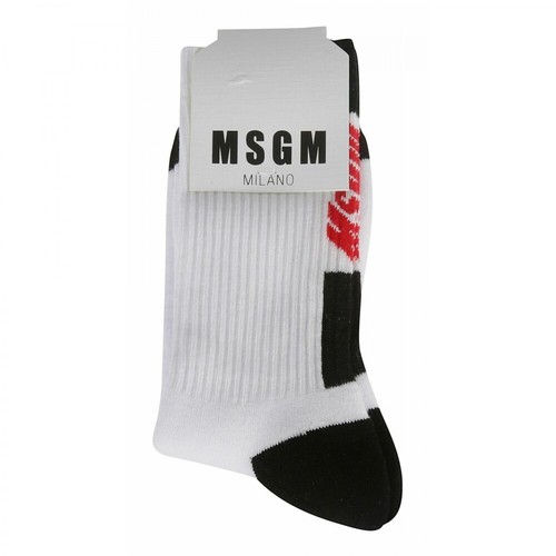 Msgm, Socks Biały, male, 164.00PLN