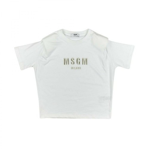 Msgm, T-Shirt Biały, female, 602.40PLN