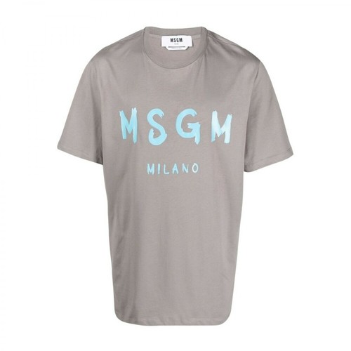 Msgm, T-shirt Szary, male, 325.00PLN