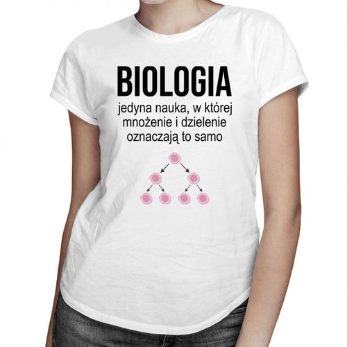Nauka biologii - damska koszulka z nadrukiem 69.00PLN