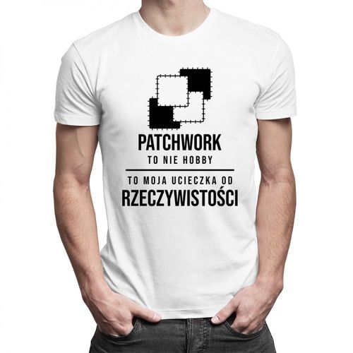 Patchwork to ucieczka od rzeczywistości - męska koszulka z nadrukiem 69.00PLN
