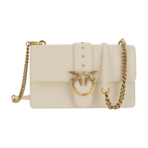 Pinko, Bag made of calfskin leather Beżowy, female, 1127.00PLN