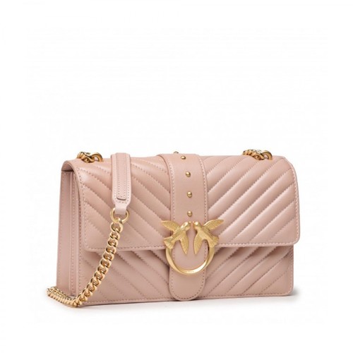 Pinko, Mini Love Bag Icon V Quilt Różowy, female, 1162.80PLN