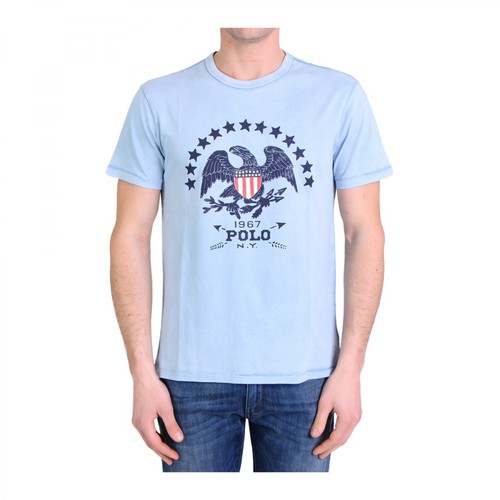 Polo Ralph Lauren, T-Shirt Niebieski, male, 126.00PLN