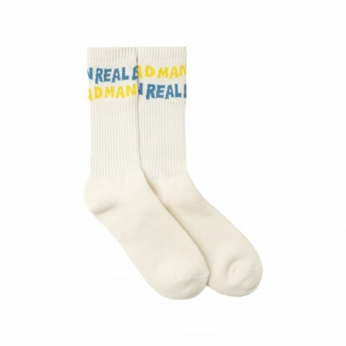 Real Bad Man, Spelled Out Socks Beżowy, male, 116.45PLN
