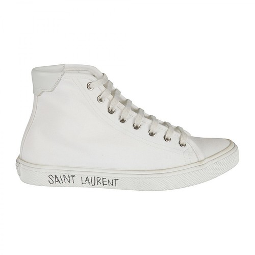 Saint Laurent, Malibu Mid-Top Sneakers Biały, female, 2063.00PLN
