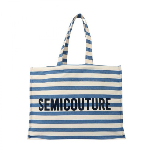 Semicouture, shopper bag Niebieski, female, 357.30PLN
