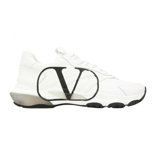 Valentino, Logo Sneakers Biały, male, 2246.81PLN