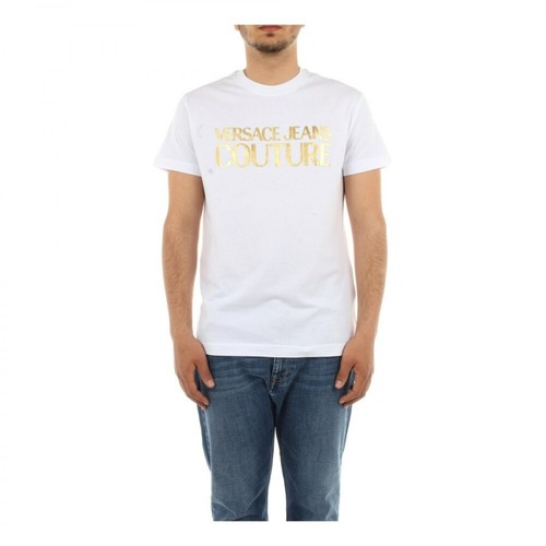 Versace Jeans Couture, B3 Gwa7Tb 30319 T-shirt Biały, male, 384.00PLN