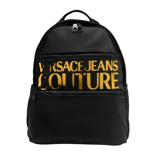 Versace Jeans Couture, Backpack with logo Czarny, male, 912.00PLN