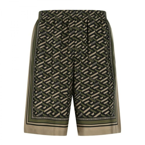 Versace, Shorts 10024761A01849 Zielony, male, 3170.00PLN