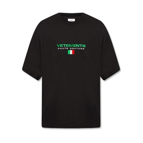 Vetements, Logo T-shirt Czarny, male, 2052.00PLN