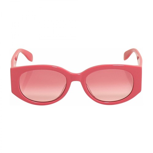 Alexander McQueen, Graffiti Oval Sunglasses Różowy, female, 1060.00PLN