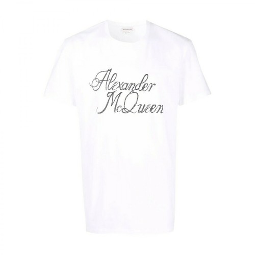 Alexander McQueen, Logo PRT T-Shirt Biały, male, 1095.00PLN