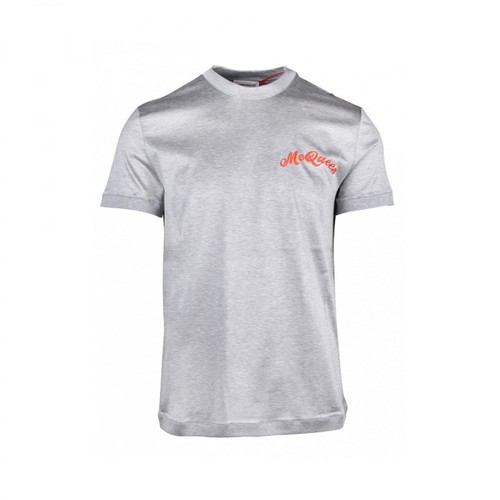 Alexander McQueen, Logo T-shirt Szary, male, 1232.00PLN