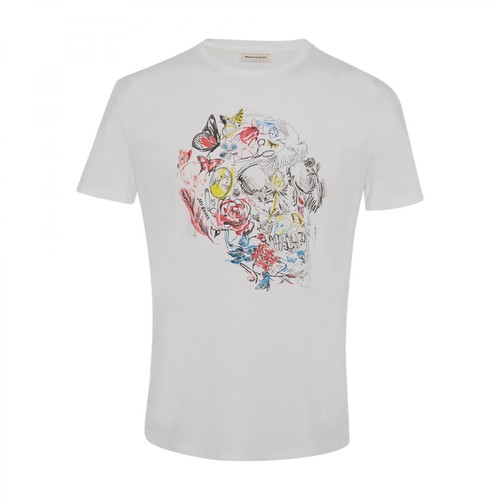Alexander McQueen, T-shirt Biały, male, 1251.00PLN