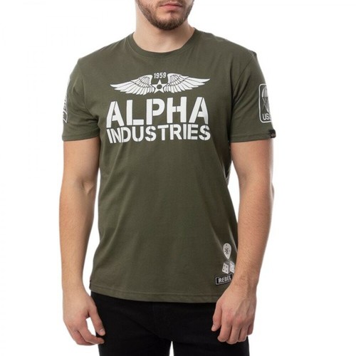 Alpha Industries, Koszulka męska Rebel 196518 142 Zielony, male, 251.85PLN