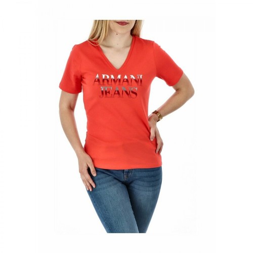 Armani Jeans, T-Shirts Czerwony, female, 308.00PLN